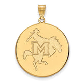 10k Gold LogoArt McNeese State University Extra Large Disc Pendant