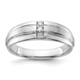Men's White Gold .06ct tw Diamond Wedding Band