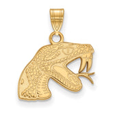 14k Gold LogoArt Florida A and M University Rattler Small Pendant