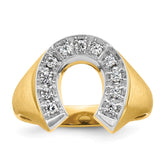 GTS DIAMOND HORSE SHOE RING Mounting