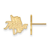 14k Gold LogoArt University of Tulsa Small Post Earrings