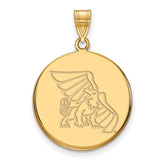 10k Gold LogoArt Missouri Western State University Griffon Large Disc Pendant