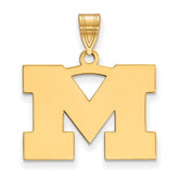 10k Gold LogoArt University of Michigan Letter M Medium Pendant