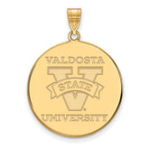 14k Gold LogoArt Valdosta State University Extra Large Disc Pendant