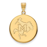 10k Gold LogoArt McNeese State University Large Disc Pendant