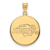 10k Gold LogoArt North Dakota State University Large Disc Pendant