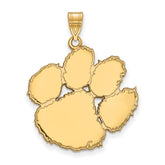 10k Gold LogoArt Clemson University Tiger Paw Extra Large Pendant