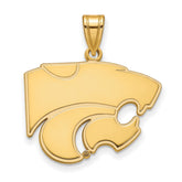 14k Gold LogoArt Kansas State University Wildcat Large Pendant