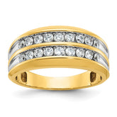 GENTS DOUBLE ROW DIAMOND BAND Mounting
