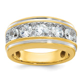 GENTS 3CTTW DIA BAND--GEM ON GEM Mounting