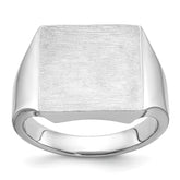 10kw 16mm square face signet ring.