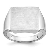 WHITE GOLD SQUARE SIGNET RING 16X16 Mounting