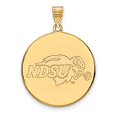 10k Gold LogoArt North Dakota State University Extra Large Disc Pendant