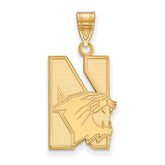 10k Gold LogoArt Northwestern University Large Pendant