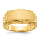 10K Polished Signet Men's Ring