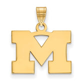 10k Gold LogoArt University of Michigan Letter M Small Pendant