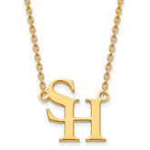 14k Gold LogoArt Sam Houston State University Large Pendant 18 inch Necklace