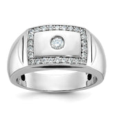 14k White Gold IBGoodman Men's Diamond Ring Mounting