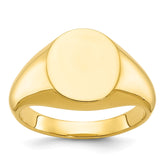 10K Polished Signet Men's Ring