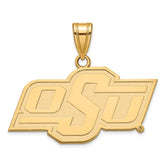 14k Gold LogoArt Oklahoma State University O-S-U Medium Pendant
