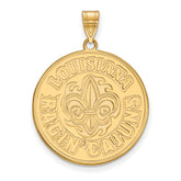 10k Gold LogoArt University of Louisiana at Lafayette Extra Large Pendant