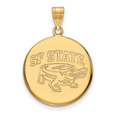 10k Gold LogoArt San Francisco State University Large Disc Pendant