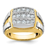 Men's Two-tone Cluster with Bright Polish Finish Mounting