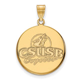 14k Gold LogoArt California State University San Bernardino Coyotes Large Disc Pendant