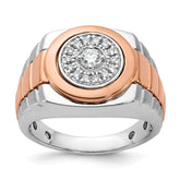 18k IBGoodman White & Rose Gold Lab Grown VS/SI+ G+ Dia Rolex Cluster w/Unc
