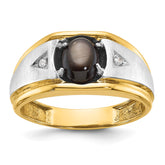 Men's TT Ring with Soft Satin Finish Accent Mounting