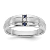 Men's White Gold .06ct tw Black Diamond Wedding Band