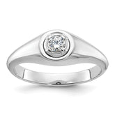Men's WG Solitaire Ring to hold 3.9mm round diamond Mounting
