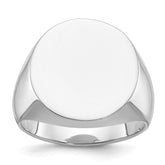 10kw 12mm x 10mm oval face signet ring.