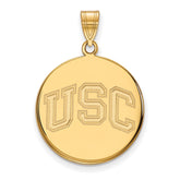 10k Gold University of Southern California U-S-C Large Disc Pendant