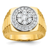 Men's Yellow Gold Cluster Ring Mounting