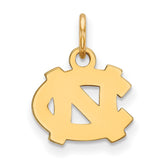 14k Gold LogoArt University of North Carolina N-C Extra Small Pendant