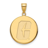 14k Gold LogoArt University of North Carolina at Charlotte 49ers Large Disc Pendant