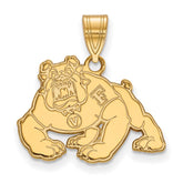 14k Gold LogoArt California State University Fresno Bulldog Medium Pendant