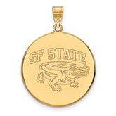 14k Gold LogoArt San Francisco State University Extra Large Disc Pendant