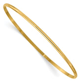 14k 2mm Solid Polished Half-Round Slip-On Round Bangle Bracelet