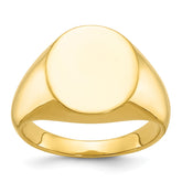 10K Polished Signet Men's Ring