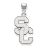 14k White Gold University of Southern California S-C Large Pendant