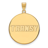 14k Gold LogoArt Transylvania University Extra Large Disc Pendant