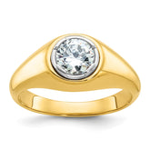 Men's WG Solitaire Ring to hold 1.00ct (6.5mm) round diamond Mounting