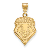 14k Gold LogoArt University of New Mexico Lobos Large Pendant