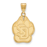 14k Gold LogoArt University of South Dakota Large Pendant