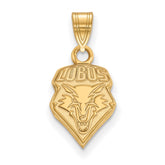14k Gold LogoArt University of New Mexico Lobos Small Pendant