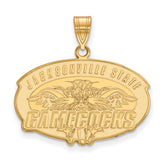 10k Gold LogoArt Jacksonville State University Large Pendant