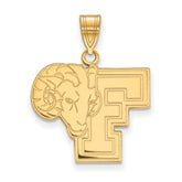 14k Gold LogoArt Fordham University Ram Large Pendant