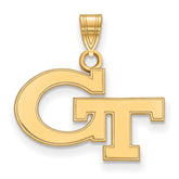 14k Gold LogoArt Georgia Institute of Technology G-T Small Pendant